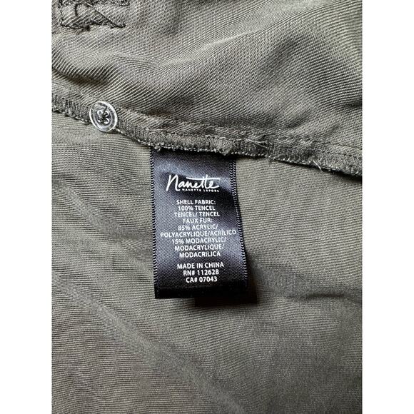 Nanette Lepore Jacket Women’s Size XS Camouflage Green Snaps Zippers Tencel - Picture 7 of 7